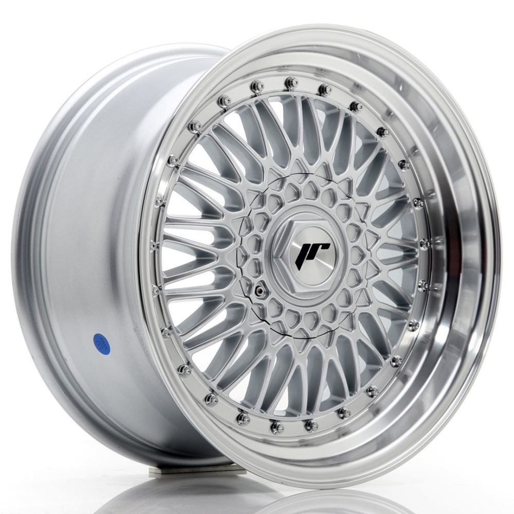 ALU PLATIŠČA JR Wheels JR9 17x8,5 ET20-35 BLANK Silver w/Machined Lip+Silver Rivets