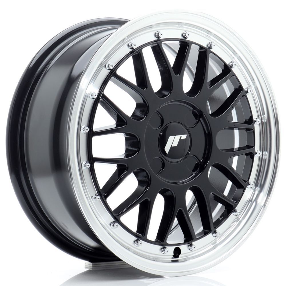 ALU PLATIŠČA JR Wheels JR23 16x7 ET20-45 4H BLANK Gloss Black w/Machined Lip