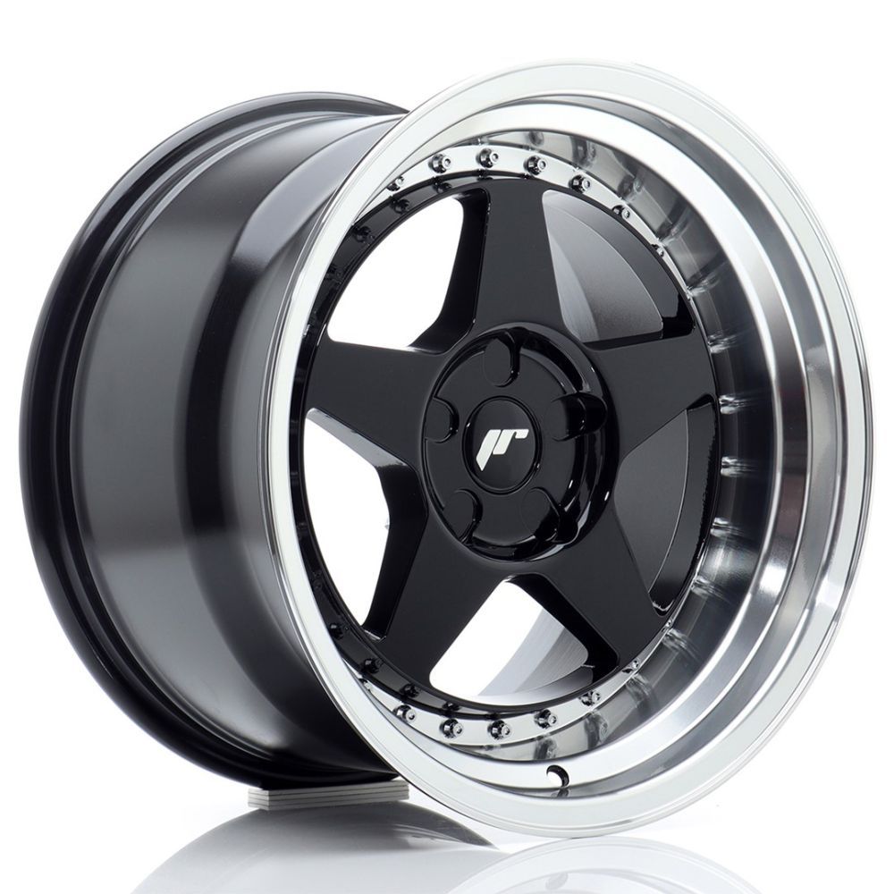 ALU PLATIŠČA JR Wheels JR6 17x10 ET0-20 5H BLANK Gloss Black w/Machined Lip