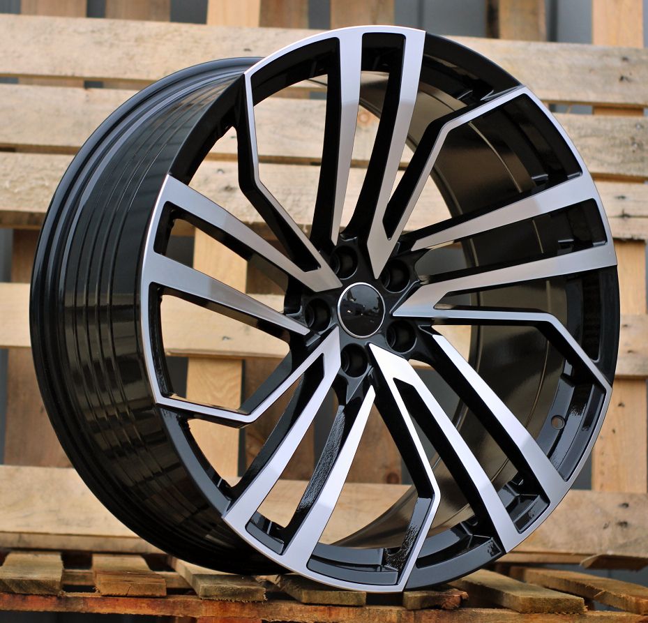  R22x10 5X112 ET 20 66.5 B1618 (FBX158) Black Polished (MB) For AUD (K3) (HYBRID FORGED) 10x22 ET20 5x112