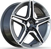  R18x8 5X112 ET 40 66.6 FBX142 Black Polished (MB) For MER (K3) (HYBRID FORGED) 8x18 ET40 5x112