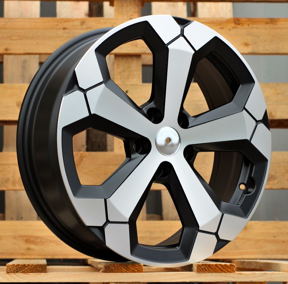  R17x6.5 5X114.3 ET 32 66.1 Y1274 Black Polished Half Matt (MBHM) For DACIA (K2) (NEW Model) 6.5x17 ET32 5x114.3