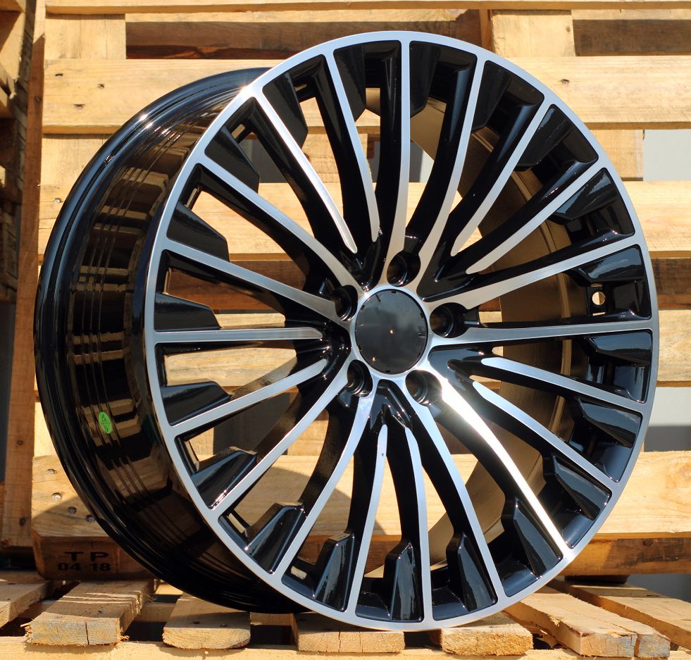  R20x8.5 5X112 ET 40 66.6 FBX132 (FL-0132) Black Polished (MB) For MER (K3) (HYBRID FORGED Rear+Front) 8.5x20 ET40 5x112