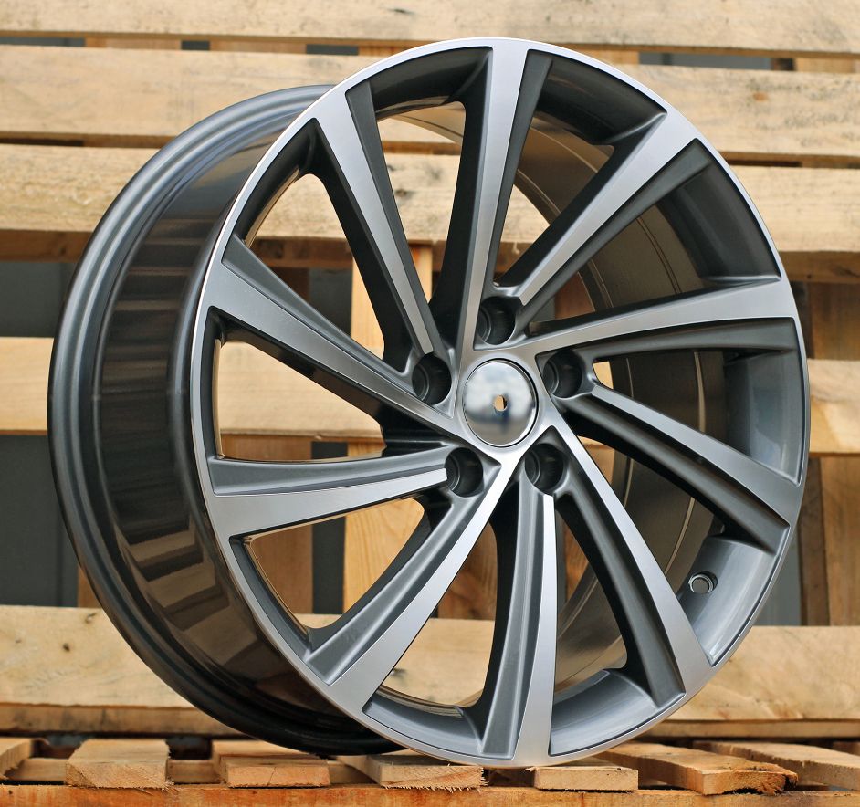  R18x8 5X112 ET 45 57.1 D2403 Grey Polished (MG) For SKODA (Z3) (New Model) 8x18 ET45 5x112