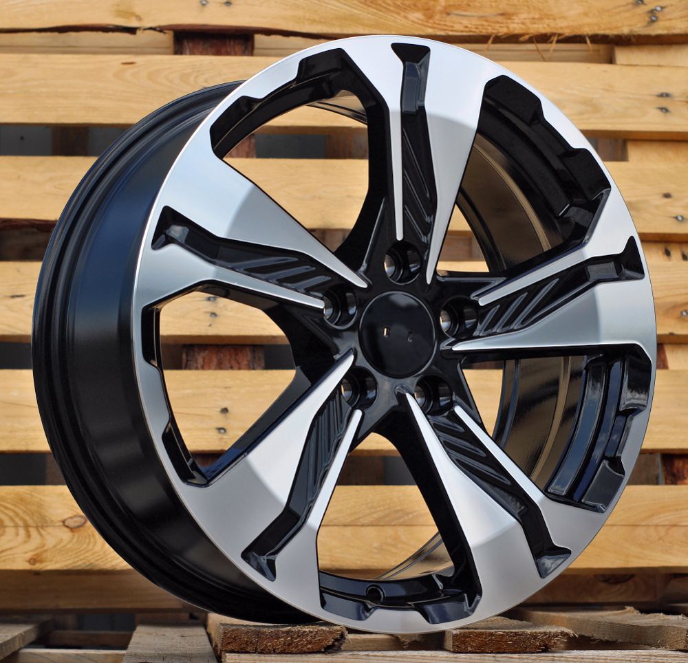  R17x7.5 5X114.3 ET 45 64.1 B5520 Black Polished (MB) For HOND (L1) 7.5x17 ET45 5x114.3