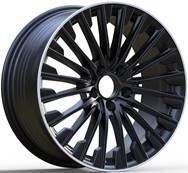  R18x8 5X112 ET 43 66.6 FBX132 Black Half Matt+Polished Lip (BLHMPL) For MER (Z5) (HYBRID FORGED) 8x18 ET43 5x112