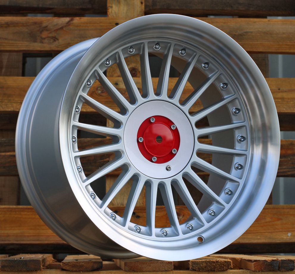  R17x9 5X120 ET 15 74.1 7307R Silver+Polished Lip (SP) For BMW (Z5) (ALPINA Style (Front+Rear)) 9x17 ET15 5x120