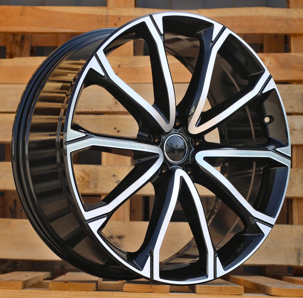  R21x8.5 5X112 ET 38 66.5 Y1197 Black Polished (MB) For AUD (K2) (NEW Model) 8.5x21 ET38 5x112