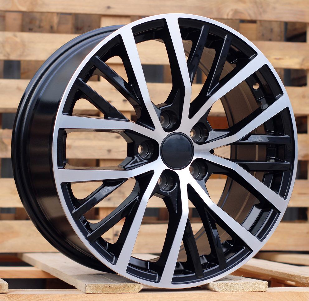  R17x7.5 5X112 ET 45 57.1 BK952 Black Polished (MB) For VW (R+P) 7.5x17 ET45 5x112