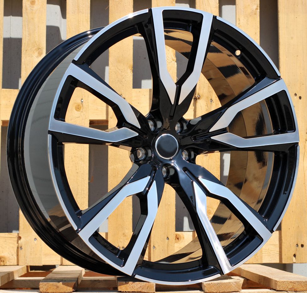 ALU PLATIŠČA R22x10.5 5X112 ET 43 66.6 FE221 Black Polished (MB) For BMW (Z5) (New X7 (Rear+Front)) 10.5x22 ET43 5x112