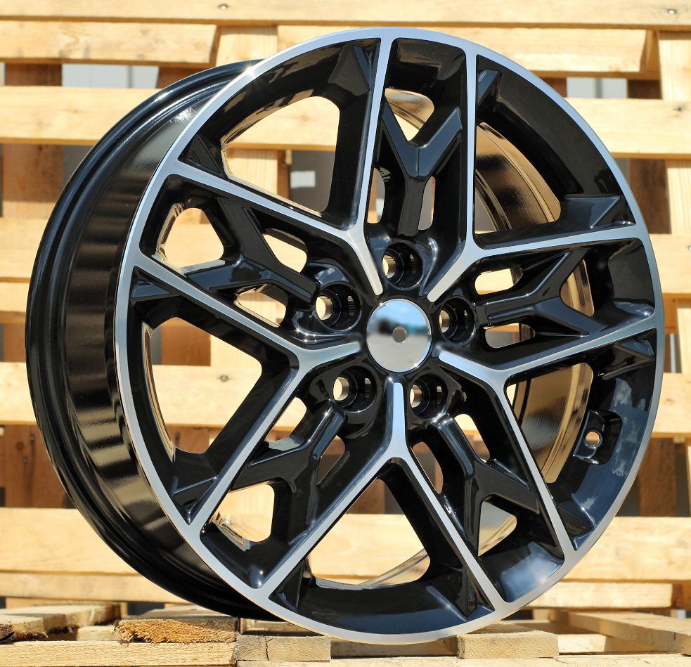  R18x7.5 5X114.3 ET 48 67.1 B5567 Black Polished (MB) For KIA (K2) 7.5x18 ET48 5x114.3