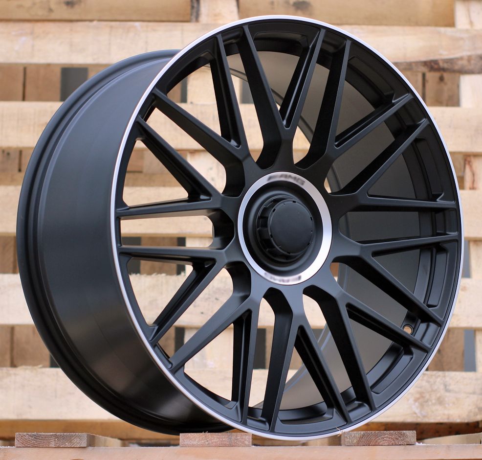  R21x10 5X112 ET 44 66.6 Y0207 Black Half Matt+Polished Lip (BBLHMPL) For MER (P) (Rear+Front) 10x21 ET44 5x112