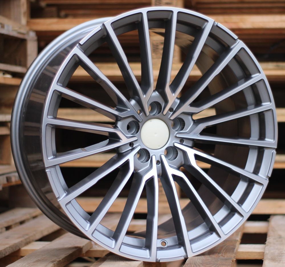 R21x8.5 5X112 ET 25 66.6 B5569 (IN0419) Grey Polished (MG) For BMW (Z5) (Front+Rear) 8.5x21 ET25 5x112