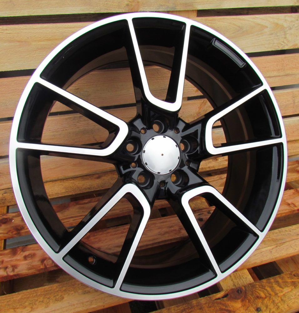 ALU PLATIŠČA R19x8.5 5X112 ET 52 66.6 B5462 Black Polished (MB) For MER (K4) (Rear+Front) 8.5x19 ET52 5x112