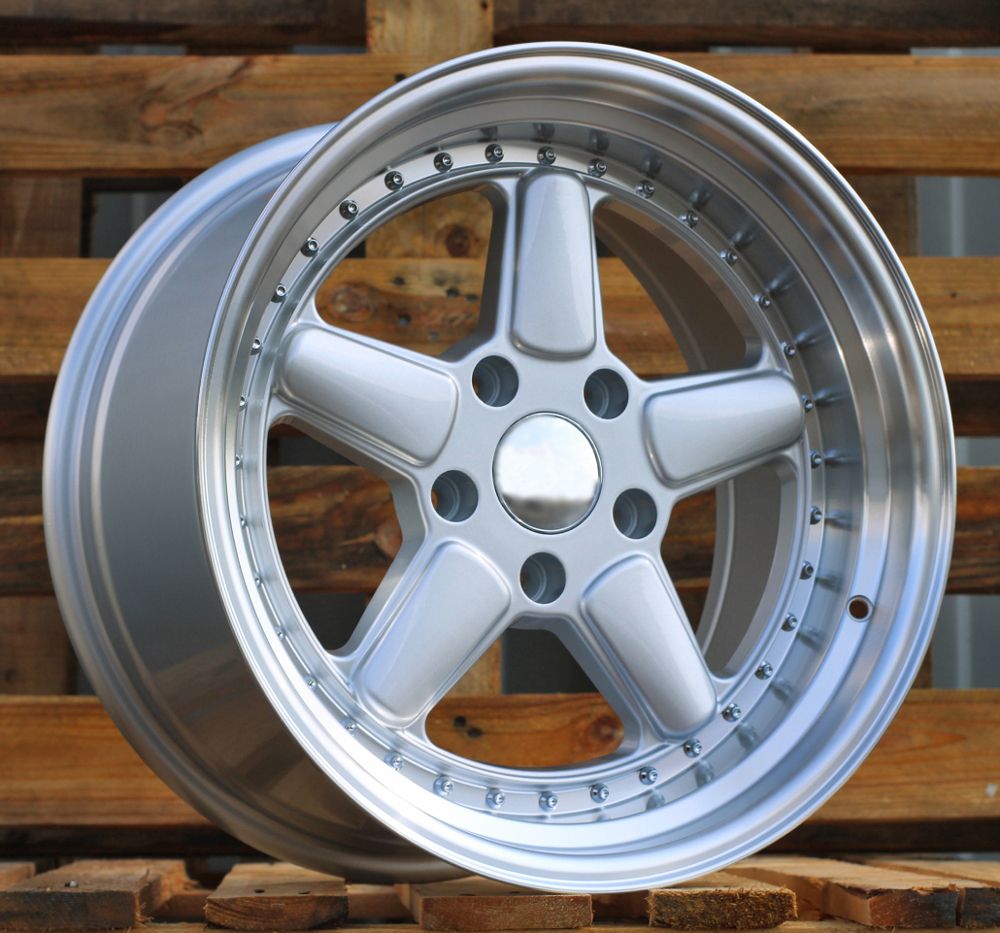  R17x7.5 5X120 ET 30 72.6 7961F Silver+Polished Lip (SP) For BMW (Z5) (AC Schnitzer Style (Front+Rear)) 7.5x17 ET30 5x120