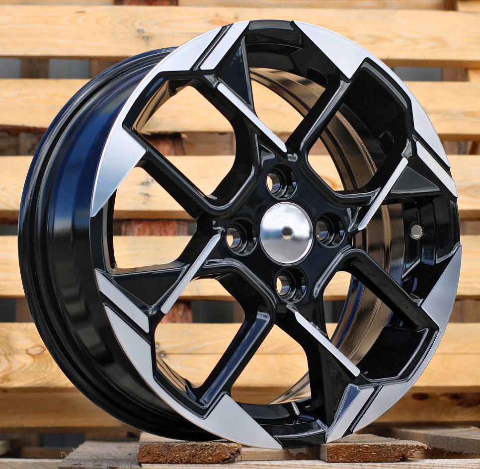  R15x6 4X100 ET 51 54.1 Y1184 Black Polished (MB) For KIA (R) 6x15 ET51 4x100